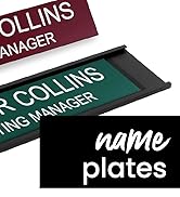 2" x 8" Custom Engraved Name Plate with Square Corners