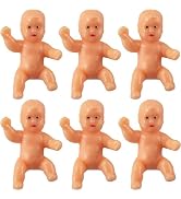 SHAOQINLIN 30 Pieces King Cake Babies 1.2inch Mini Plastic Babies Suitable for Baby Shower Ice Cu...
