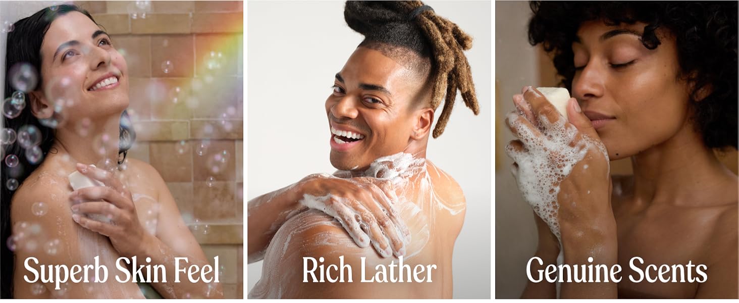Superb skin feel, rich lather, genuine scents