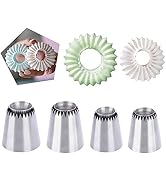 RoseFlower 4 PCS Large Piping Tips Set - Grade Stainless Steel Big Piping Nozzles Kit for Pastry ...