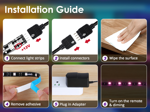 LED Strip Lights, Small LED Light Strips Dimmable