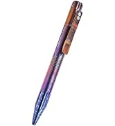 Hamans Titanium EDC Bolt Action Pen Ballpoint Tactical Pen Writing Pen with Pocket Clip Refillabl...