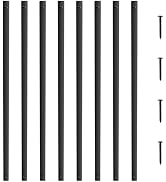 VEVOR Staircase Metal Balusters, 29.5'' x 1'' Flat Aluminum Alloy Decorative Banister Spindles, 5...
