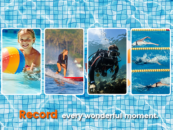 underwater camera dual screen 4K 48MP waterproof camera