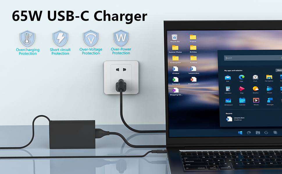 Compatible with 65W Dell Usb C