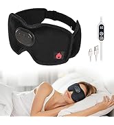 Heated Eye Mask with Bluetooth Headphones SYPVRY Sleep Eye Mask Wireless Headphones for Sleeping ...
