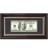 AUEAR, Dollar Bill Frame with Black Mat or 4x9 Business License Holder Without Mat, Easel Stand/W...