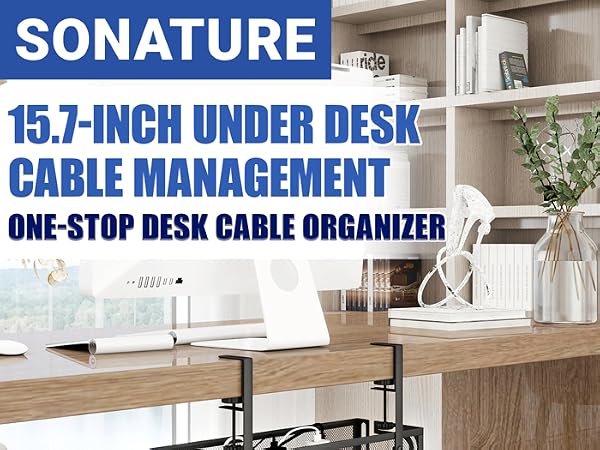 SONATURE Under Desk Cable Management Tray