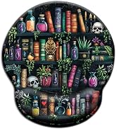 Mouse Pad with Wrist Rest, Goth Ergonomic Mouse Pads Wrist Support for Desk, Funny Skull Gothic G...