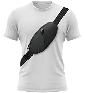 Simptech Crossbody Bag Fanny Pack Sling Chest Bag Dual Pocket Water Resistant Waist Pack Running ...
