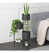 Metal Plant Stand, 6 Tier 6 Potted Indoor Outdoor Flower Pot Stand Holder Shelves, Foldable Decor...