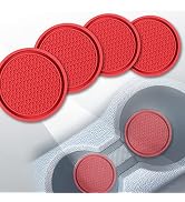 Smeyta Car Cup Coaster Set of 4,Universal Car Cup Holder Coaster,Silicone Auto Cup Holder Insert ...