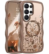 GUAGUA for Samsung Galaxy S26 Ultra Case, Magnetic Cases Cute Flower Pattern Wavy Edge Full Camer...