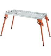 VEVOR Foldable Welding Table 44" x 21", 500LBS Capacity Welding Workbench with 4-Level Adjustable...