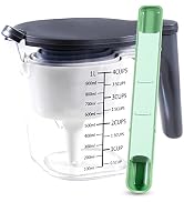 Recogwood 11 Pieces Measuring Cups and Spoons set, Includes 10 Stackable Measuring Cup with Lid a...