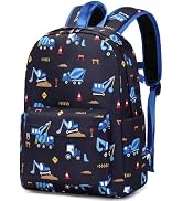 AUIVTY Excavator Backpak for Boys Preschool Backpack Toddler Boy Tractor Bookbag Small Chest Stra...