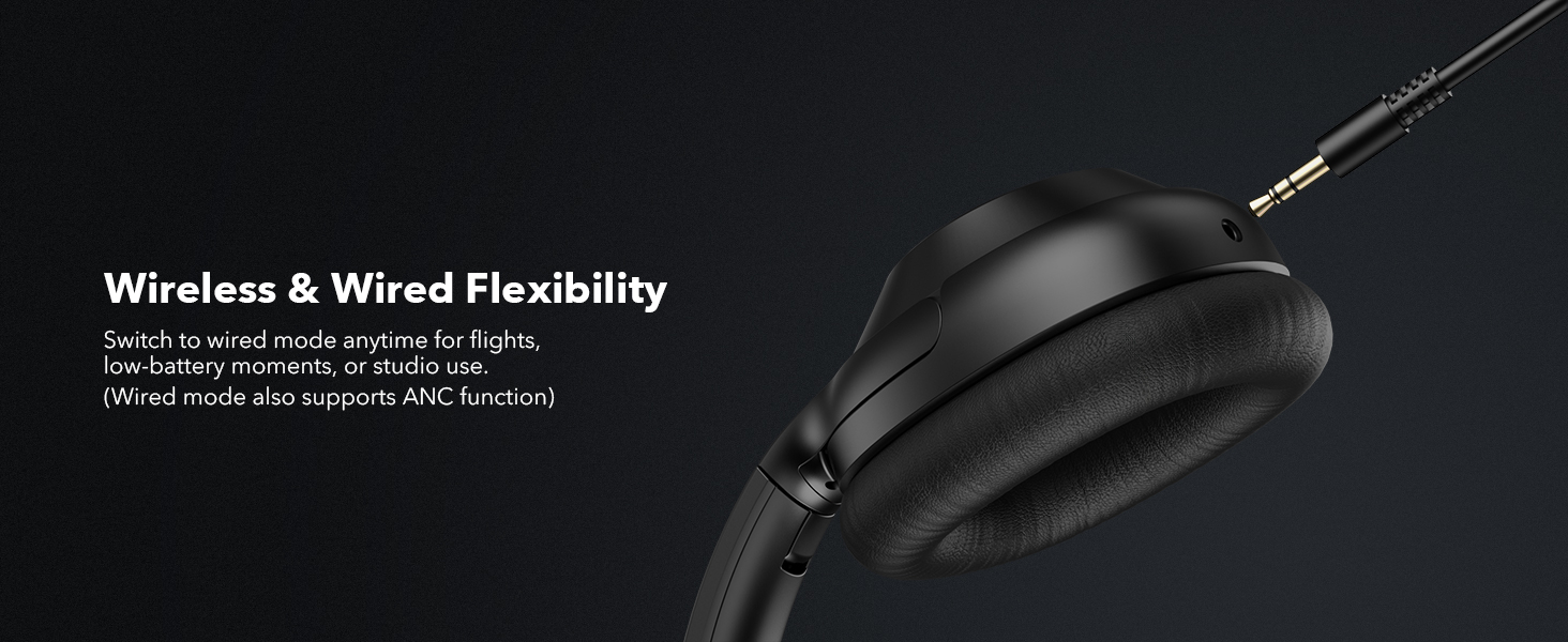 noise cancelling headphones wired