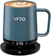 VFZO Smart Mug,Self heating,Temperature-Controlled, Self-Heating Coffee Mug.LED real-time tempera...