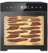 DUMOS Electric Food Dryer Dehydrator, 500W Power, 8 Stainless Steel Trays, 24H Timer, 185°F Tempe...