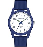 SOCICO Kids Analog Watch for Boys Girls, Easy to Read Learning Time Watch, 50M Waterproof, Soft B...
