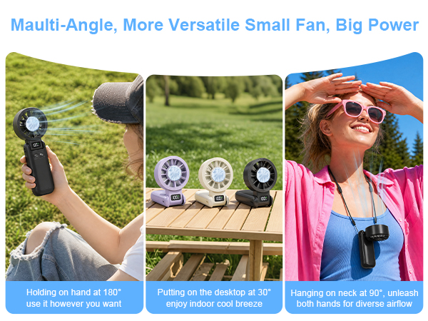 portable handheld rechargeable fan