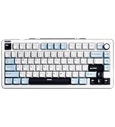 iLovBee B75 Wireless Mechanical Keyboard, Creamy 75% Percent RGB Gaming Keyboard with Knob, Bluet...