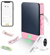 vretti Label Maker Machine with Tape, Easy to use, Mini Label Maker for Home and Office, Support ...
