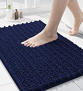 Arotive Luxury Chenille Bathroom Rug Mat, Extra Soft Thick Absorbent Shaggy Bath Rugs, Non-Slip M...