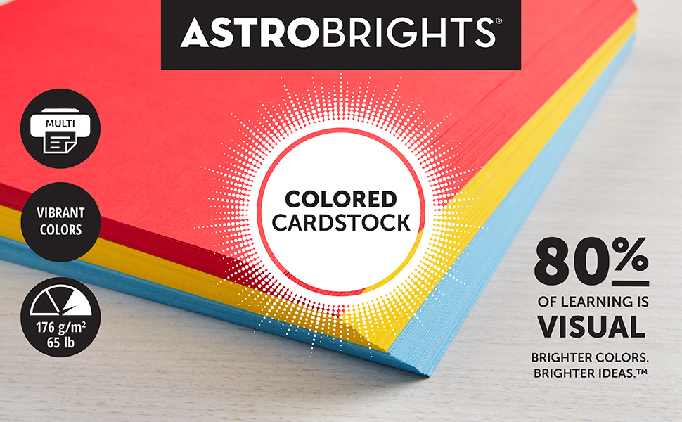 Astrobrights Solids 65 lb