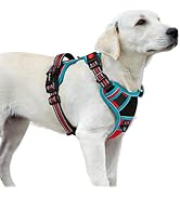 Eagloo Dog Harness for Large Dogs, Easy Wearing with 3 Buckles, Adjustable No Pull Pet Harness wi...