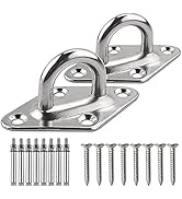 TooTaci 1000lb Capacity Hammock Hooks Heavy Duty, Hammock Hanging Kit with Screw Bolts, Stainless...