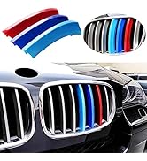 Exact Fit ///M-Colored Grille Insert Trims Compatible With BMW 2007-2013 E70 X5 and 2008-2012 E71...