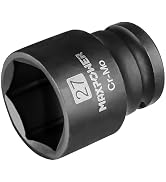 MAXPOWER 1/2 Inch Drive 27mm Standard Impact Socket, Made with Heat-Treated Chrome Molybdenum Ste...