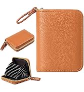 EcoVision Credit Card Holder RFID Card Case Wallet, Small Accordion Zipper Card Case Holder, Card...