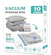 ZOESTORAGE 10 Pack Large Space Saver Vacuum Storage Bags Large Seal Bags for Bedding Compression ...