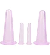 BWESOO 4Pcs Massage Cupping Set Silicone Mini Facial Cups Face Massager Helper Skin Care Neck Bac...