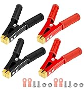 Battery Charger Clamps 1000A 2 Pair, Jumper Cable Clamps Pure Copper, Jumper Cable Ends 6 Inch, B...
