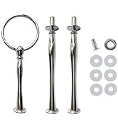 Happy Will 3 Tier Round Metal Cake Stand Holder Heavy Duty Fruit Plate Handle Fittings Hardware R...
