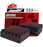 Felt Furniture Pads for Hardwoods Floors, 359 PCS Self Adhesive Felt Pads for Chairs, Cuttable An...