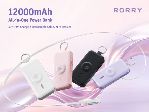 rorry Portable Charger 3 in 1