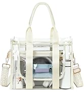 getgto Clear Bags for Women Tote Bag, Crossbody Bag, Stadium Approved Clear Purse for Sports Even...