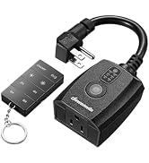 DEWENWILS Dusk to Dawn Dimmer Plug, 100FT Conrtrol Range Dimmable Timer, Compatible with Dimmable...