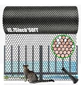 Plastic Chicken Wire Mesh 15.75inch x 50 Feet, Black Garden Protection Fencing Heavy Duty Wire Me...