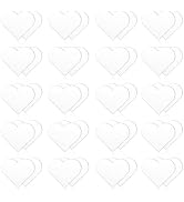 Hooqict 48Pcs Heart Magnetic Bookmarks Book Mark Sublimation Magnet Blanks Bookmark Page Clips Bu...