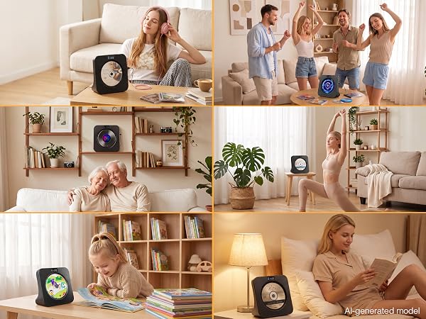 MEGATEK CP28BR Portable Desktop CD Player desktop CD player Fits Seamlessly into any Home, Office