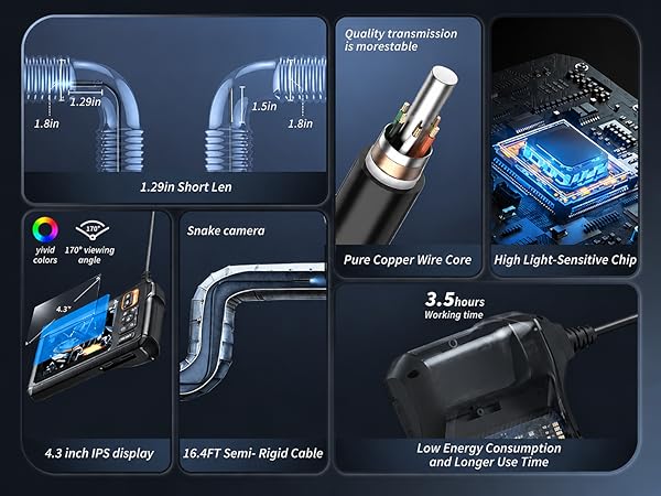 endoscope camera with light