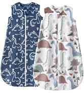 Yoofoss Fleece Baby Sleep Sack 2 Pack 1.5 Tog Baby Wearable Blanket with 2-Way Zipper