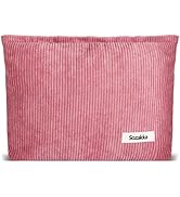 ZLFSQR Corduroy Makeup Bag for Women Small Corduroy Cosmetic Bag Large Cute Travel Makeup Pouch f...