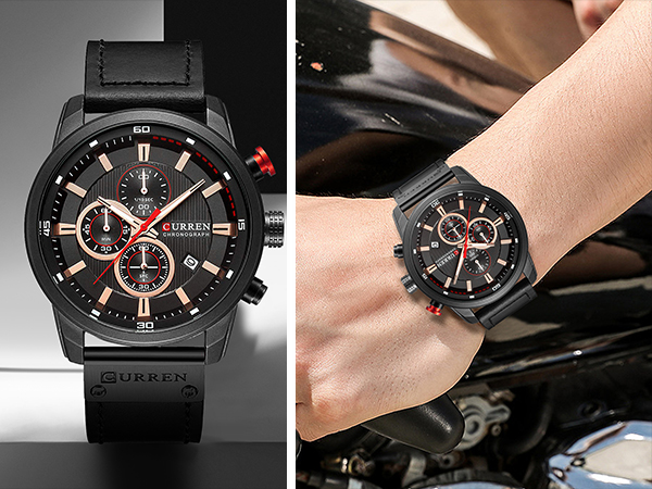 FANMIS Mens Classic Sport Military Multifunctional Chronograph