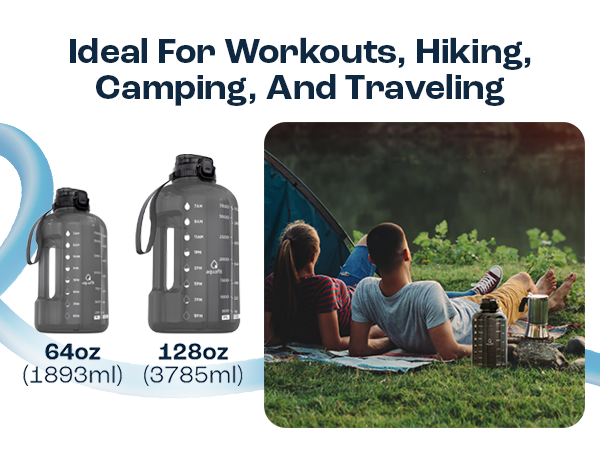 aquafit pp bottle being used for working out, traveling